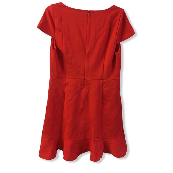 Lark & Ro Red Dress Sweatheart Neckline Scuba Size Large - Picture 2 of 5